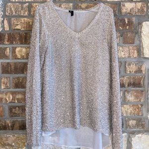 Gray sparkly sweater